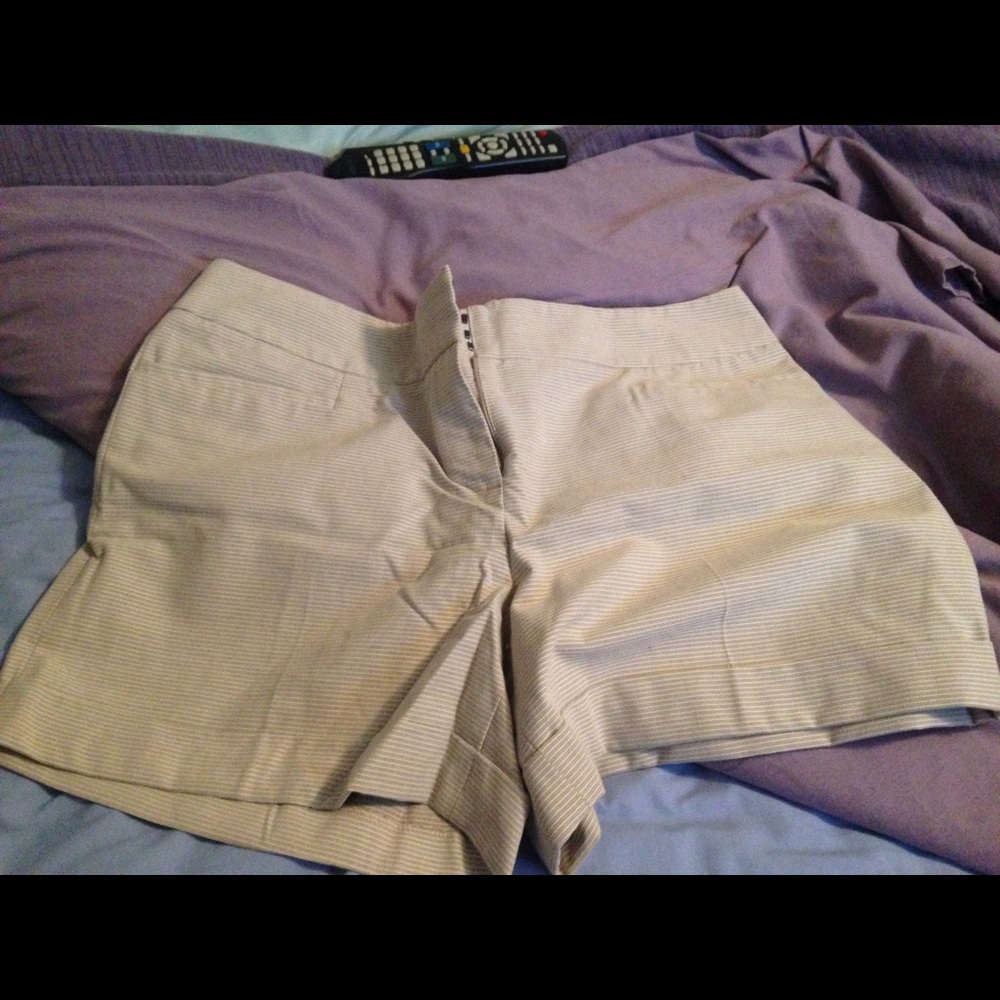 The Limited cream and tan shorts